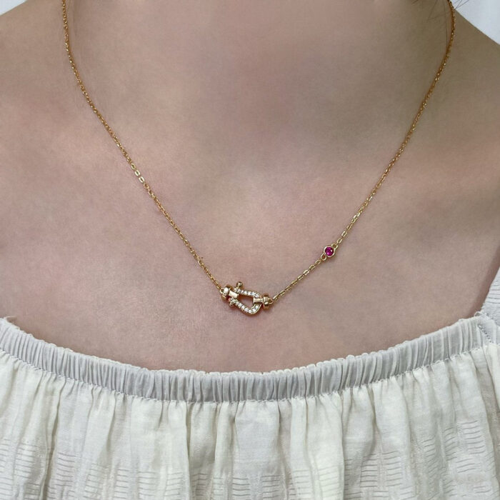 【Valleron Jewelry】FORCE 10 DIAMOND PINK GOLD NECKLACE - Image 2