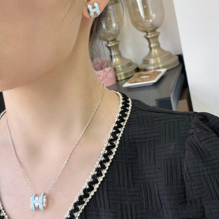 【Valleron Jewelry】POP H SKY BLUE NECKLACE - Image 3