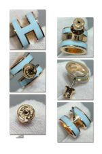 【Valeron Jewelry】POP H SKY BLUE STUD EARRINGS - Image 9