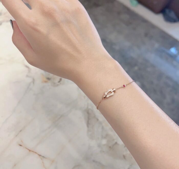 【Valeron Jewelry】FORCE 10 DIAMOND CHAIN LINK PINK GOLD BRACELET - Image 2
