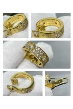 【Valeron Jewelry】LOVE 5.5MM DIAMOND PAVED EARRINGS - Image 6