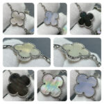 【Valleron Jewelry】CLOVER 16 MOTIF CHALCEDONY MOP SILVER NECKLACE - Image 8