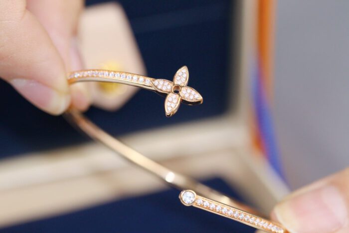 【Valleron Jewelry】IDYLLE PINK GOLD OPEN BRACELET DIAMOND PAVED - Image 10