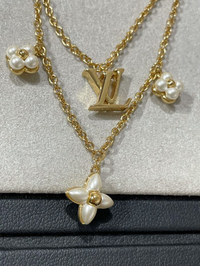 【Valleron Jewelry】FLOWERGRAM GOLD MOP DOUBLE ROW NECKLACE - Image 4