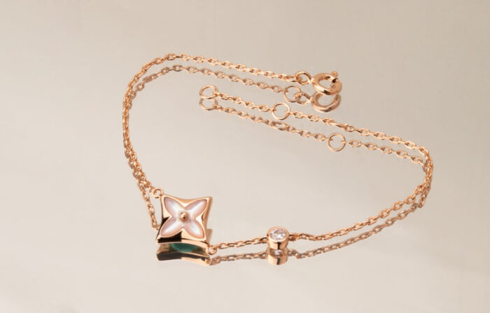 【Valleron Jewelry】STAR PINK MOP 1 DIAMOND PINK GOLD NECKLACE - Image 3