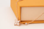 【Valleron Jewelry】STAR PINK MOP 1 DIAMOND PINK GOLD NECKLACE - Image 5