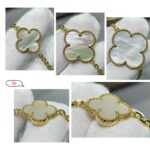 【Valleron Jewelry】CLOVER 16 MOTIF WHITE MOP GOLD NECKLACE - Image 8