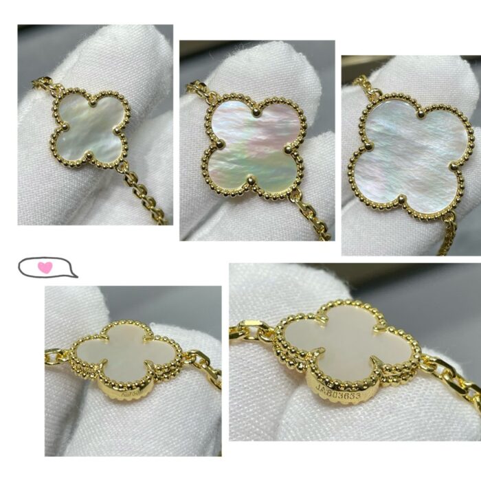 【Valleron Jewelry】CLOVER 16 MOTIF WHITE MOP GOLD NECKLACE - Image 8