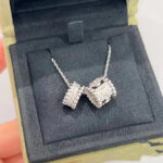 【Valeron Jewelry】PERLEE DOUBLE PENDANT SILVER DIAMOND NECKLACE