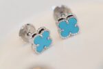 【Valeron Jewelry】CLOVER MINI TURQUOISE SILVER STUD EARRINGS - Image 4
