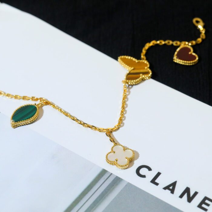 【Valeron Jewelry】LUCKY SPRING 5 MOTIF GOLD BRACELET - Image 6