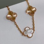 【Valleron Jewelry】CLOVER BRACELET 5 MOTIF WHITE MOP PINK GOLD - Image 4