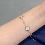 【Valeron Jewelry】STAR AND SUN 4 MOTIF WHITE MOP PINK GOLD BRACELET - Image 7