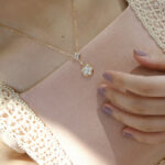 【Valleron Jewelry】STAR AND SUN WHITE MOP 2 MOTIF PINK GOLD NECKLACE - Image 5