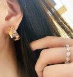 【Valleron Jewelry】BEE LOVE DIAMOND HOOP EARRINGS - Image 2