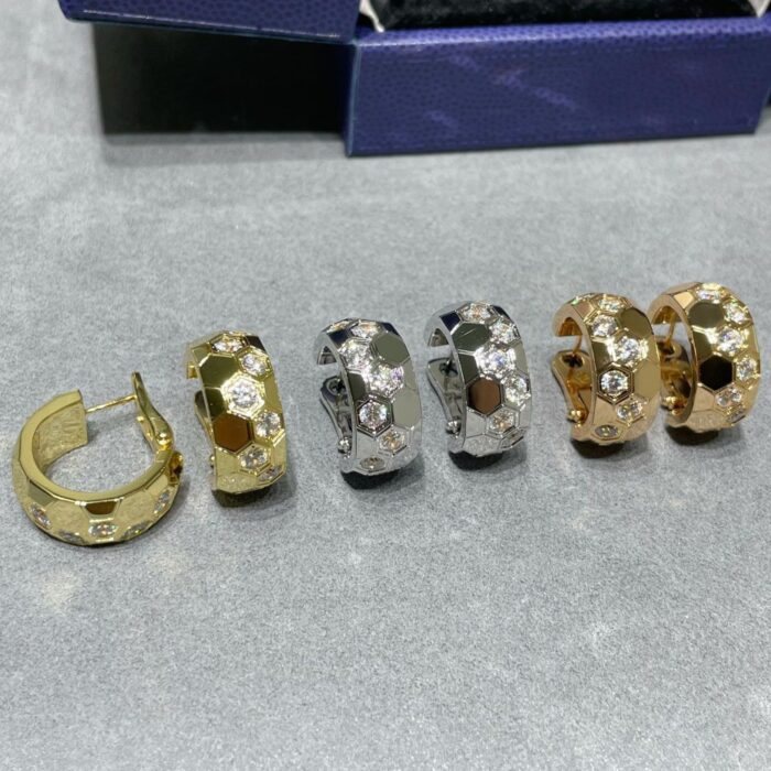 【Valleron Jewelry】BEE LOVE DIAMOND HOOP EARRINGS - Image 1