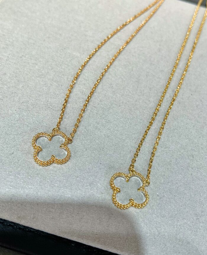 【Valeron Jewelry】CLOVER ROCK CRYSTAL ROSE GOLD NECKLACE - Image 5
