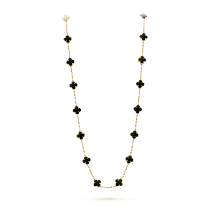 【Valleron Jewelry】CLOVER 20 MOTIFS ONYX NECKLACE - Image 3