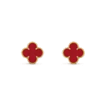 【Valeron Jewelry】CLOVER MINI 9.5MM CARNELIAN EARRINGS