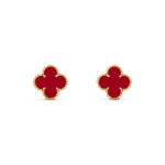 【Valeron Jewelry】CLOVER MEDIUM 1 MOTIFS CARNELIAN  EARRINGS - Image 2