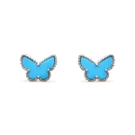 【Valeron Jewelry】BUTTERFLY TURQUOISE EARRINGS SILVER - Image 2