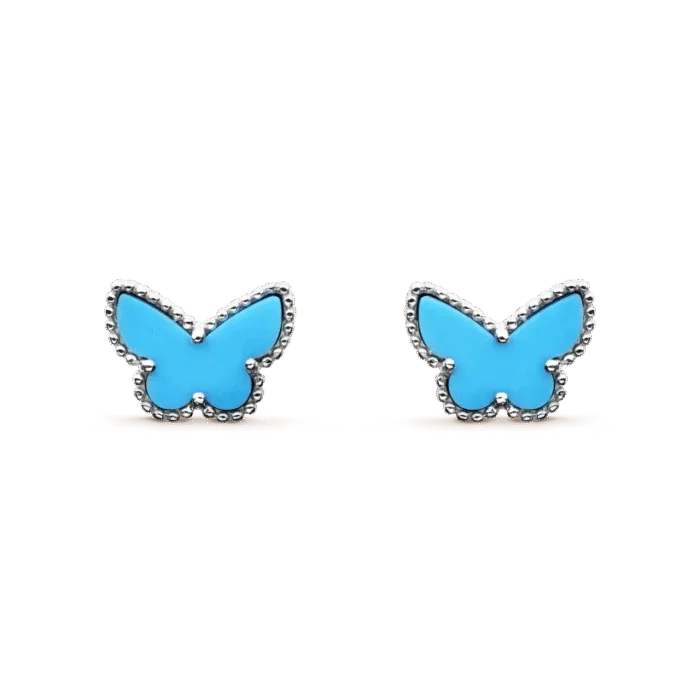 【Valeron Jewelry】BUTTERFLY TURQUOISE EARRINGS SILVER - Image 2