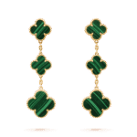 【Valeron Jewelry】CLOVER MALACHITE 3 MOTIFS GOLD - Image 2