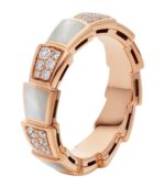 【Valerone Jewelry】SERPENTI RING PINK GOLD MOP DIAMOND PAVED 4MM - Image 2