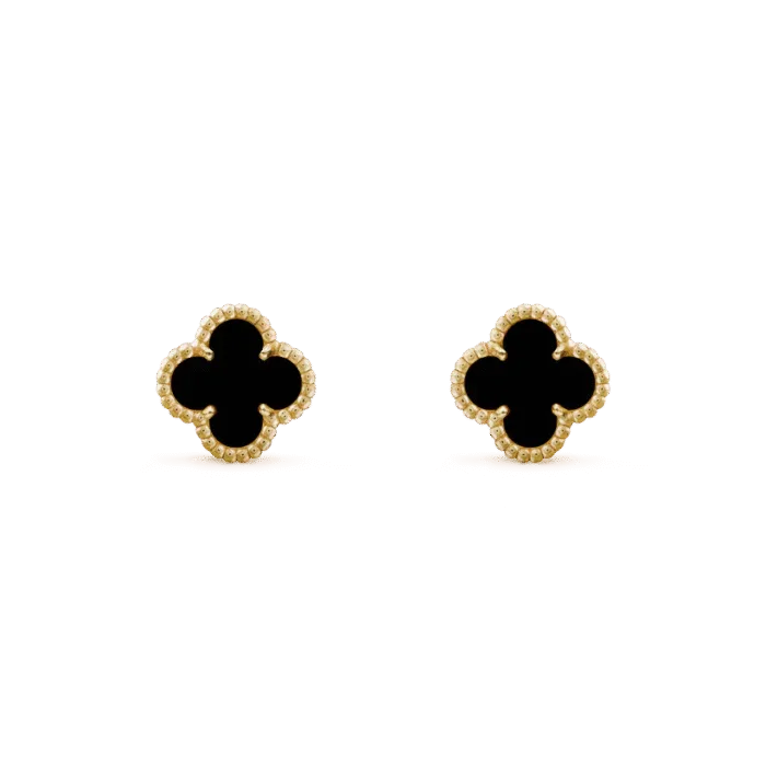 【Valeron Jewelry】CLOVER MINI 9.5MM BLACK MOP EARRINGS - Image 1