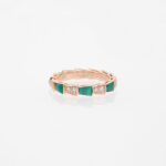 【Valerone Jewelry】SERPENTI RING PINK GOLD MALACHITE DIAMOND 3MM - Image 2