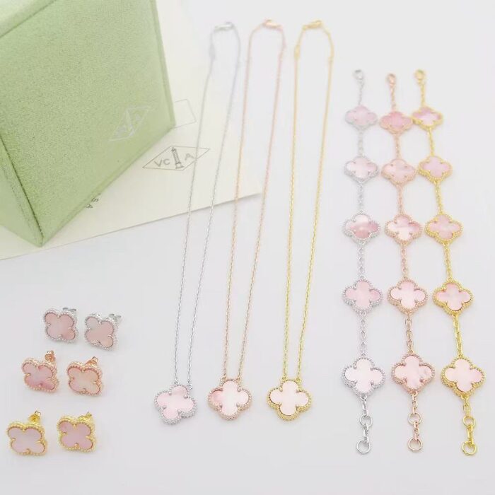 【Valeron Jewelry】Clover Mini Pink Earrings - Image 9