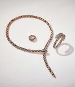 【Valerone Jewelry】High-End Bespoke Black Onyx Serpent Necklace - Image 2