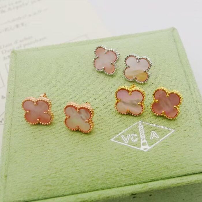 【Valeron Jewelry】Clover Mini Pink Earrings - Image 10