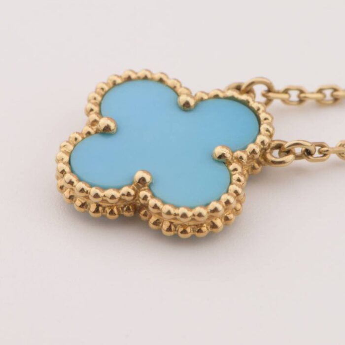 【Valleron Jewelry】CLOVER 15MM VINTAGE TURQUOISE NECKLACE - Image 2