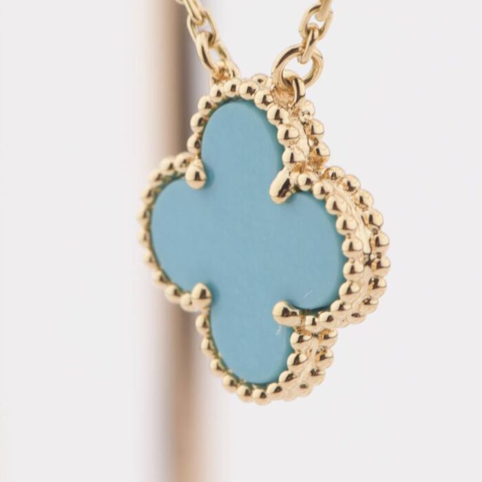 【Valleron Jewelry】CLOVER 15MM VINTAGE TURQUOISE NECKLACE - Image 3