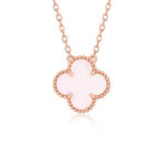 【Valleron Jewelry】CLOVER 15MM PINK MOTHER-OF-PEARL SINGLE FLOWER NECKLACE - Image 2