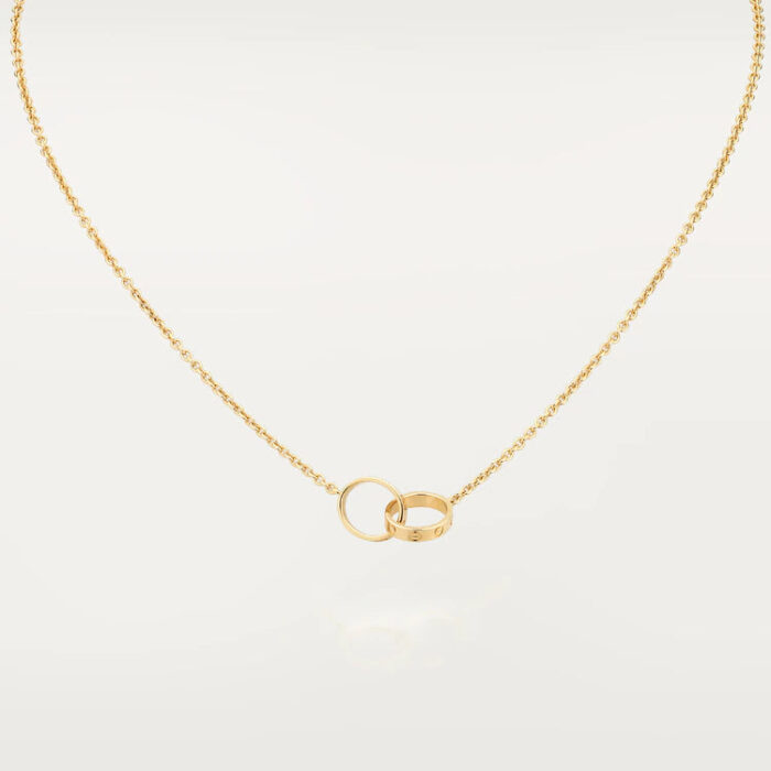 【Valleron Jewelry】LOVE NECKLACE DOUBLE RING GOLD - Image 2