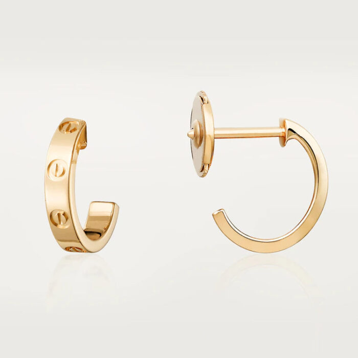 【Valeron Jewelry】LOVE EARRINGS 2.65MM PINK GOLD - Image 2