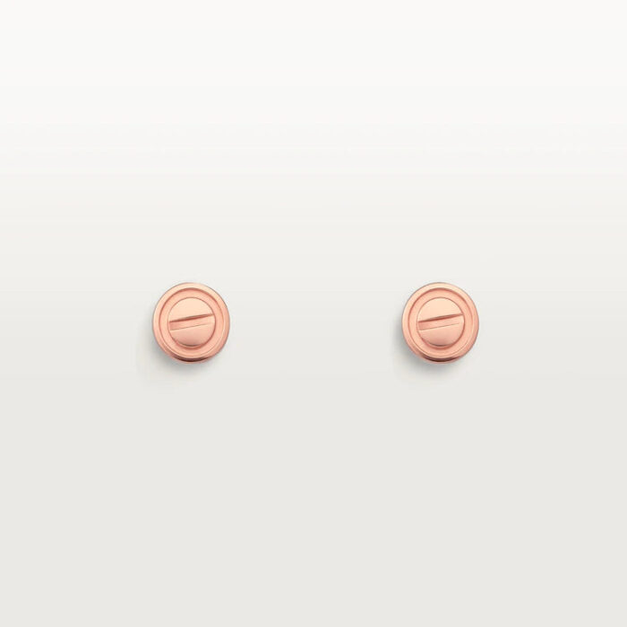 【Valeron Jewelry】LOVE EARRINGS PINK GOLD 10MM - Image 2