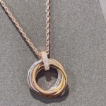 【Valerone Jewelry】TRINITY NECKLACE GOLD  DIAMONDS - Image 3