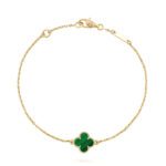 【Valleron Jewelry】CLOVER BRACELET MALACHITE 1 MOTIF - Image 2