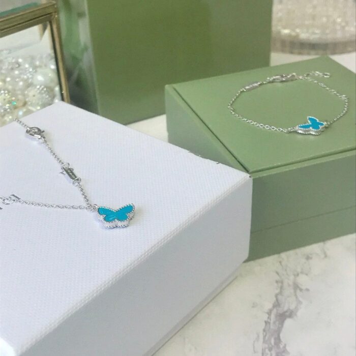 【Valerone Jewelry】BUTTERFLY TURQUOISE BUTTERFLY BRACELET SILVER - Image 5