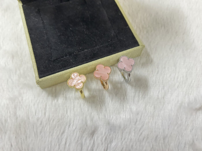【Valeron Jewelry】Pink Clover Ring - Image 2