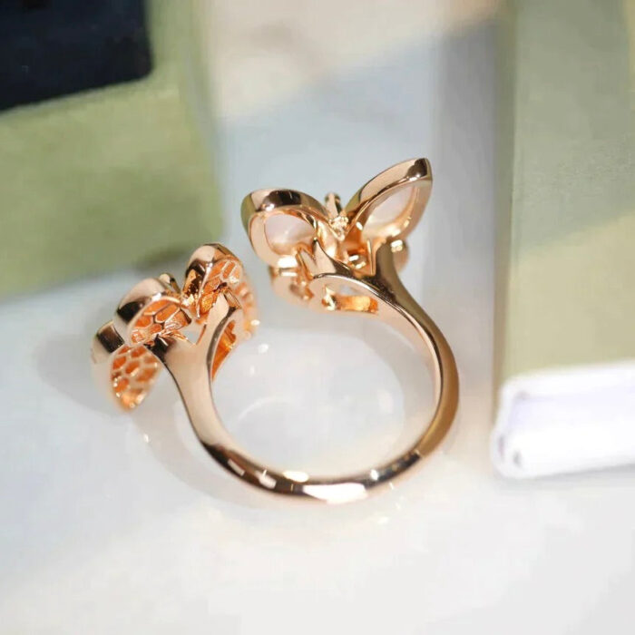 【Valeron Jewelry】TWIN BUTTERFLY DIAMOND MOP RING - Image 7
