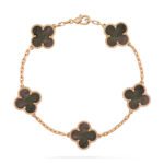 【Valleron Jewelry】CLOVER 5 MOTIF GRAY MOP  BRACELET - Image 2