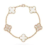 【Valleron Jewelry】CLOVER BRACELET 5 MOTIF WHITE MOP DIAMOND - Image 11