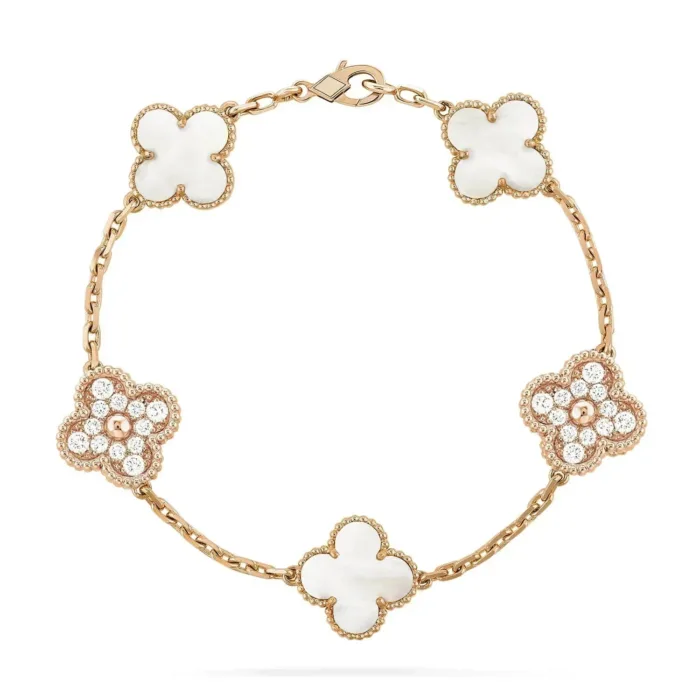 【Valleron Jewelry】CLOVER BRACELET 5 MOTIF WHITE MOP DIAMOND - Image 11