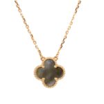 【Valleron Jewelry】CLOVER 15MM  GRAY MOTHER OF PEARL NECKLACE - Image 2