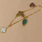 【Valeron Jewelry】LUCKY SPRING 5 MOTIF GOLD BRACELET - Image 9