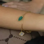 【Valeron Jewelry】LUCKY SPRING 5 MOTIF GOLD BRACELET - Image 13